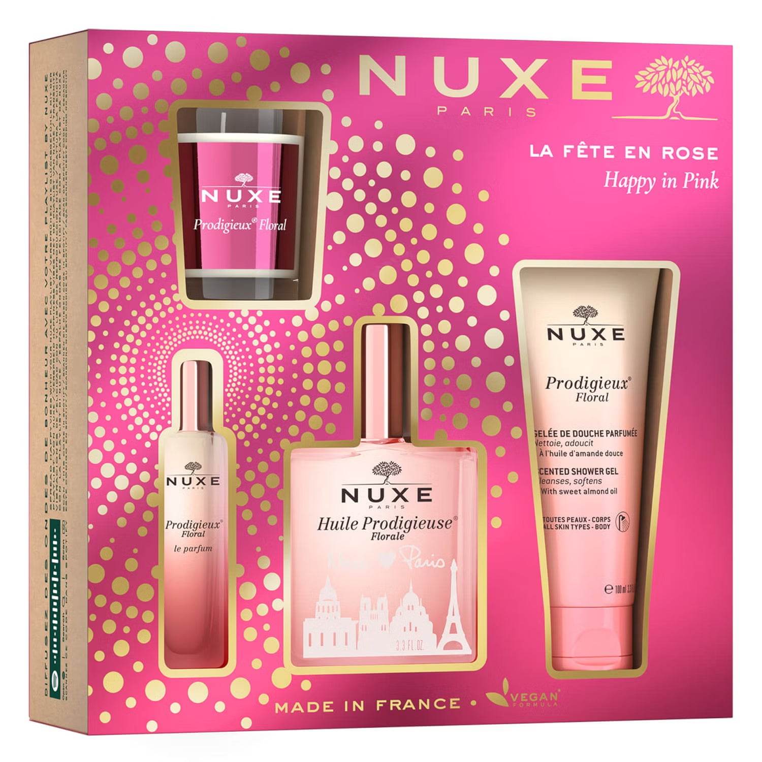 Coffret La Fête En Rose - Coffret Édition Limitée Soins Corps Cheveux Parfum Rose