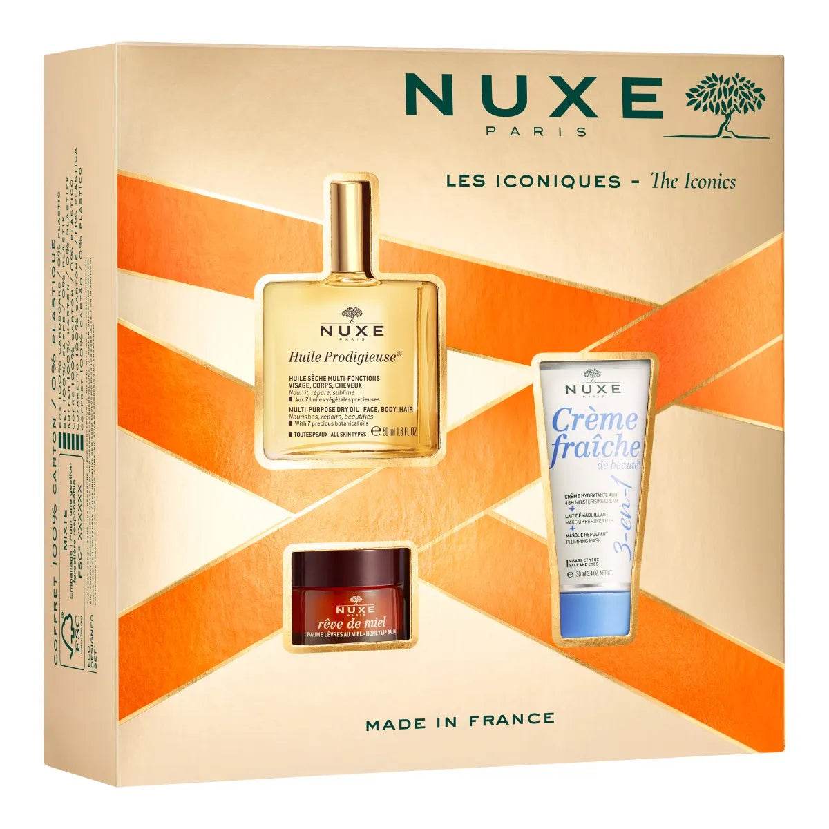 Pack Huile Prodigieuse 50ml + Crème Fraîche De Beauté + Rêve de Miel Lèvres