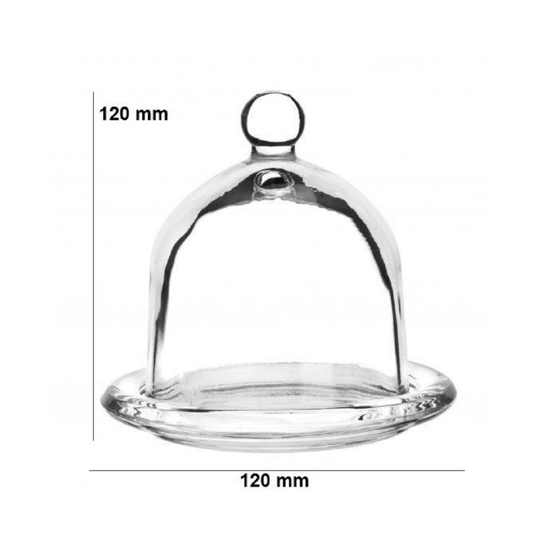 Plat de présentation rond en verre transparent avec couvercle thumbnail 4