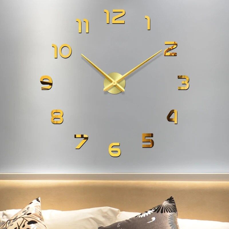 Grande Horloge Murale Autocollante 3D – Design élégant (couleur aléatoire) thumbnail 3