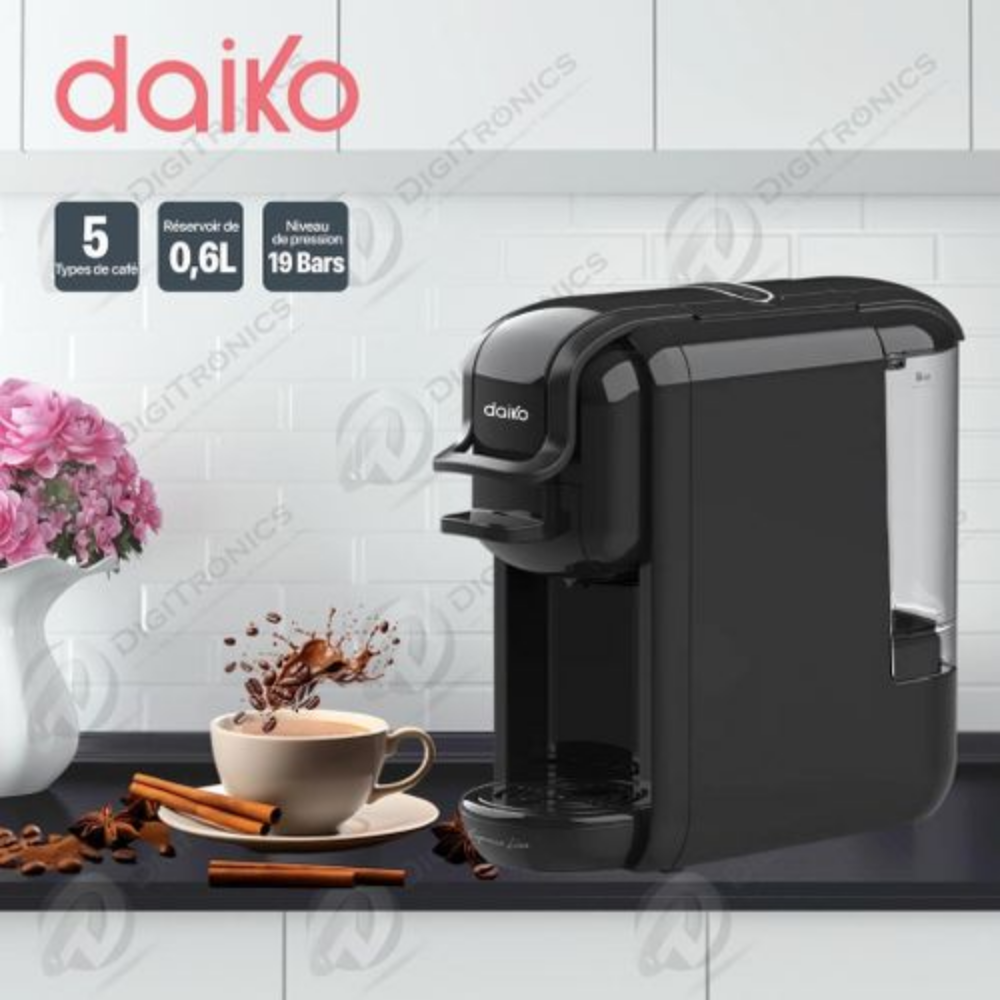 Machine à Café Système 5 en 1 Max 19 Bars 1450 W