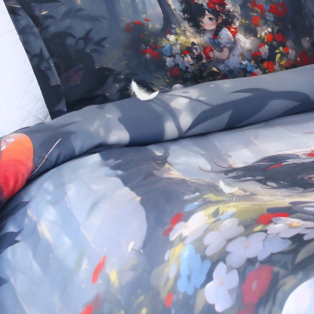 Housse de Couette Princesse de la Forêt - 1 Place (160x220 cm) + 1 Taies d’Oreiller  // Collection Ma Petite Princesse thumbnail 3