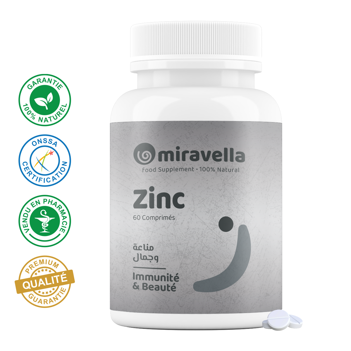 Zinc 60 comprimés 100% naturel
