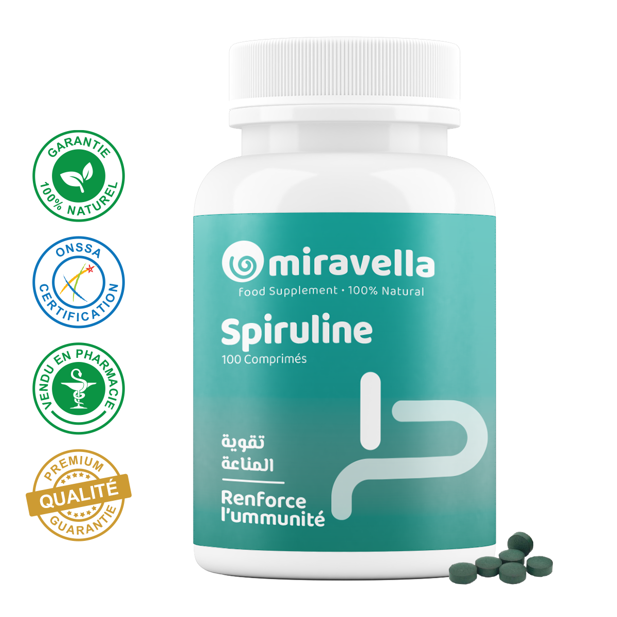 Spiruline  100 comprimés 100% naturel