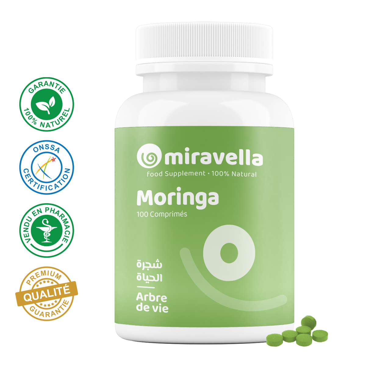 Miravella Moringa  100 comprimés 100% naturel