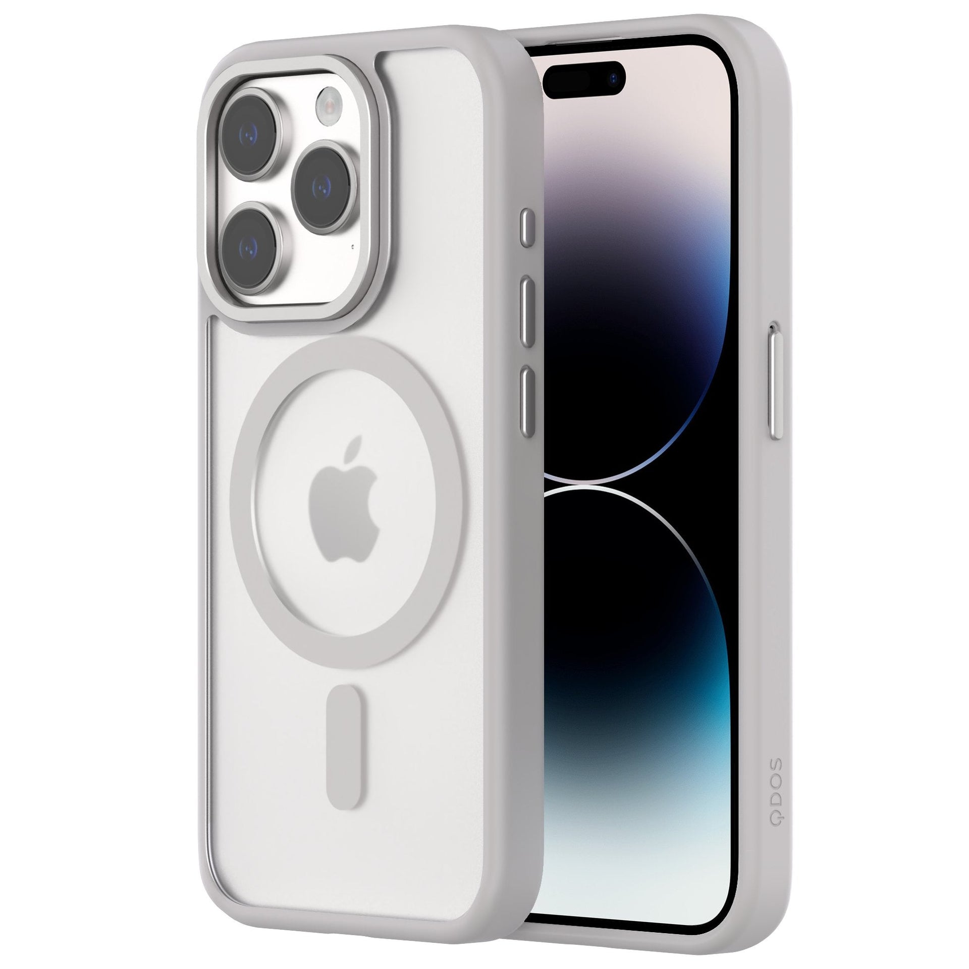 HYBRID SOFT avec SNAP (Magsafe) iPhone 15 Pro Blanc Gris