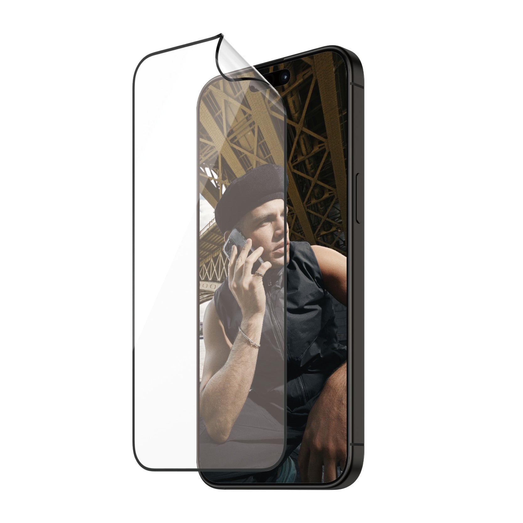 PanzerGlass - Protection décran Film Matrix D3O® Ultra-Wide fit - iPhone 15