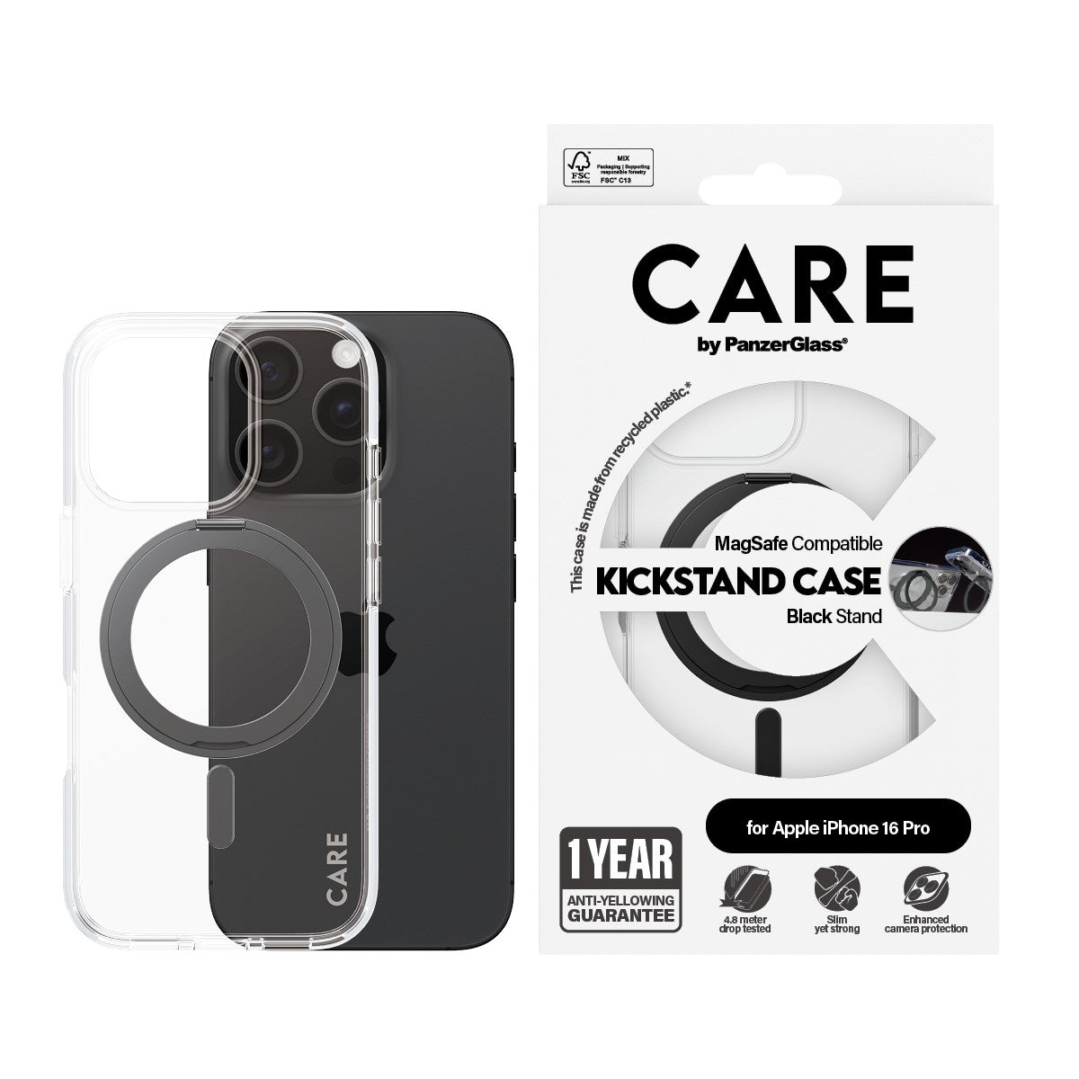 Case Feature  Kickstand & MagSafe iPhone 16 Pro