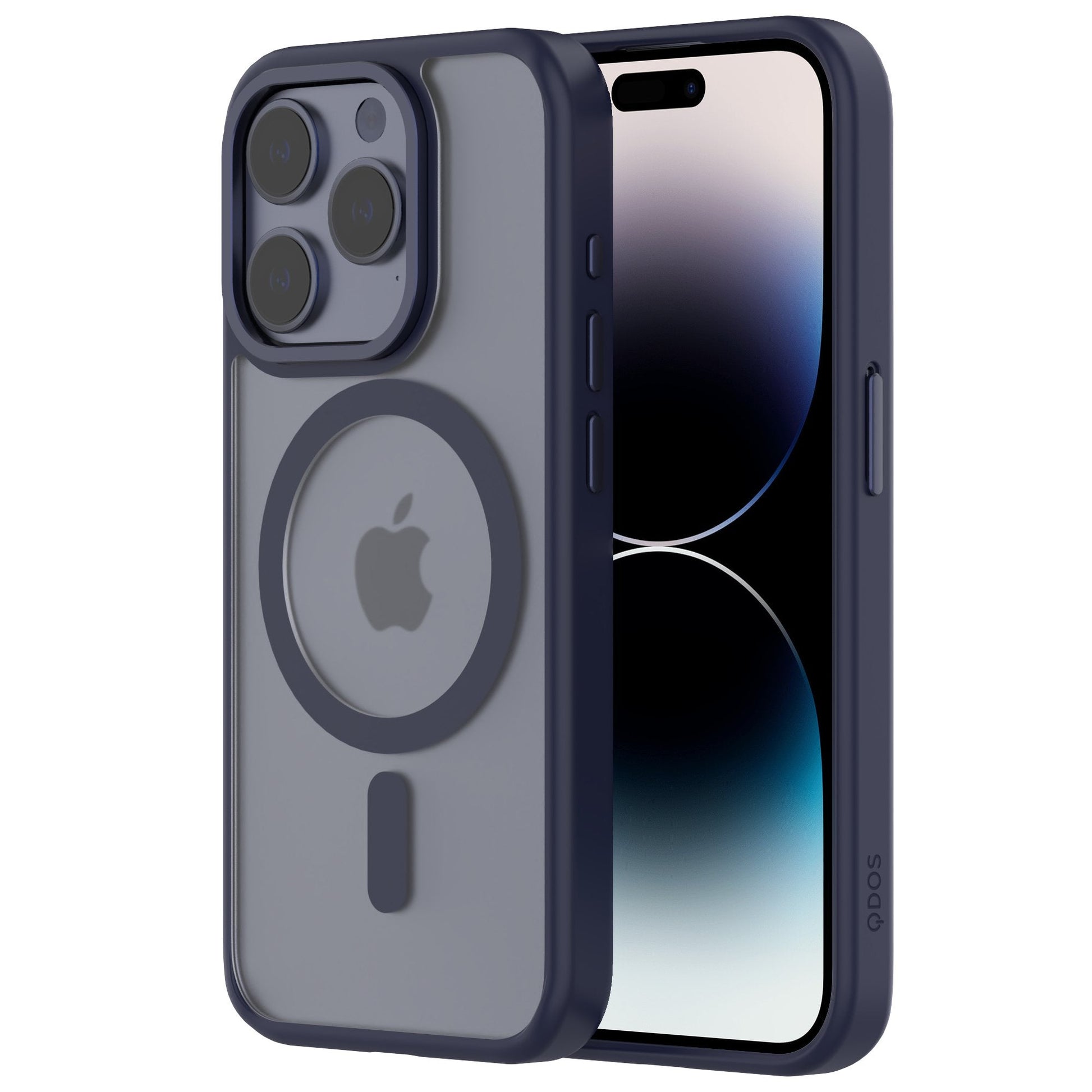 HYBRID SOFT AVEC SNAP (MAGSAFE) IPHONE 15 PRO - BLEU MARINE