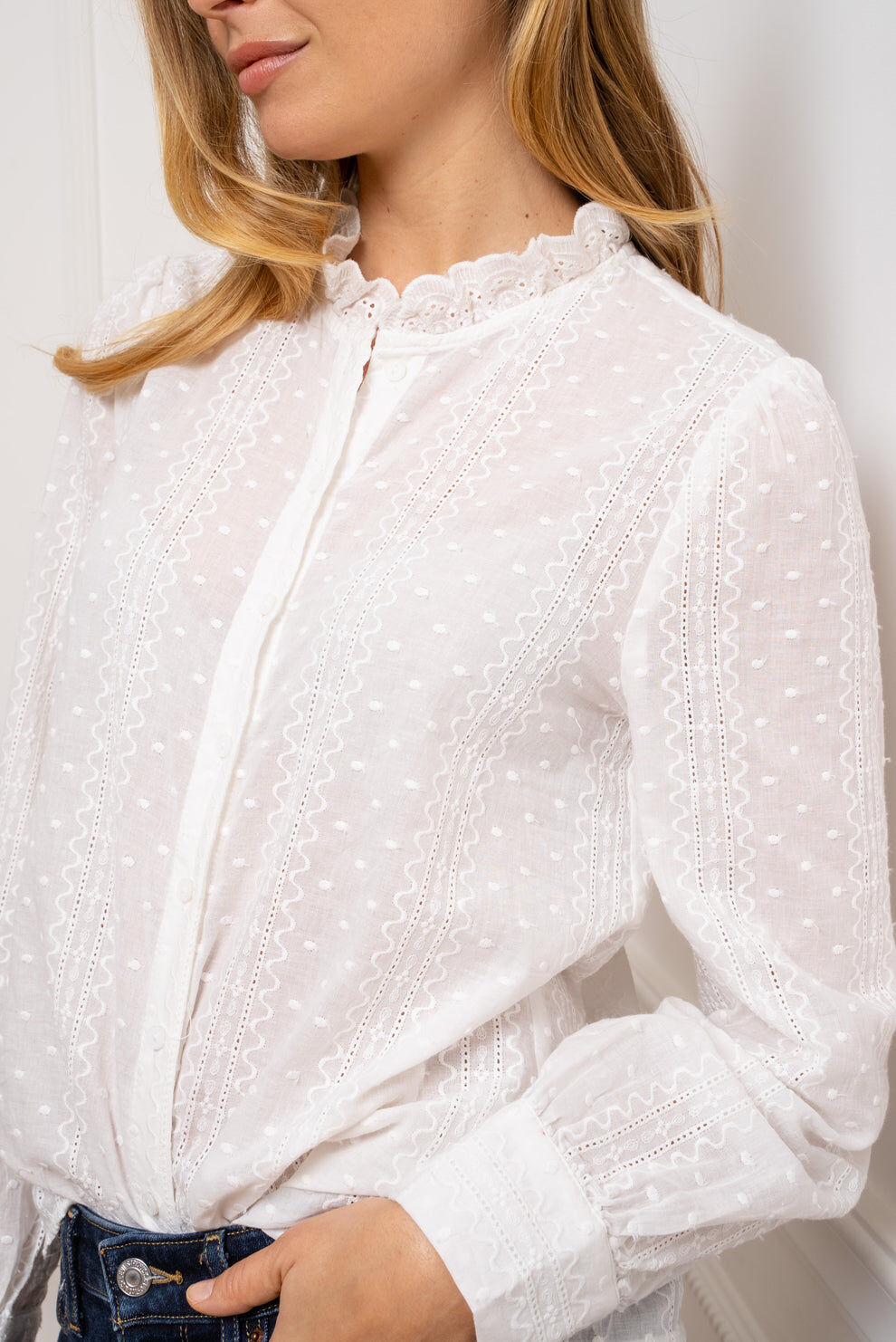 Chemise brodée en coton thumbnail 2