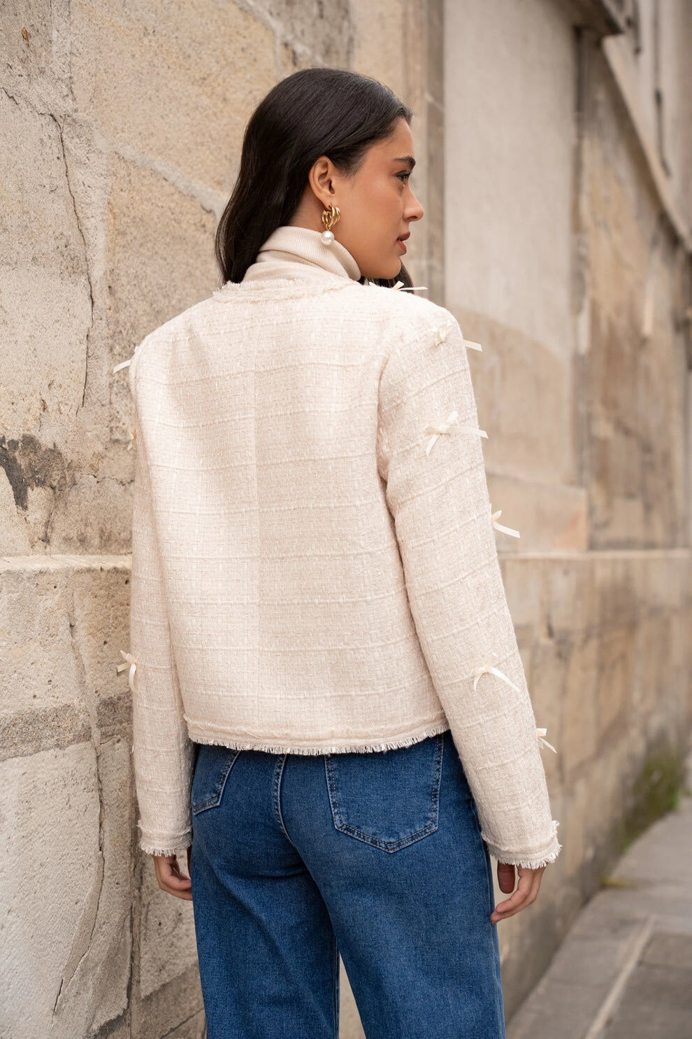 Veste en tweed & nœuds thumbnail 3