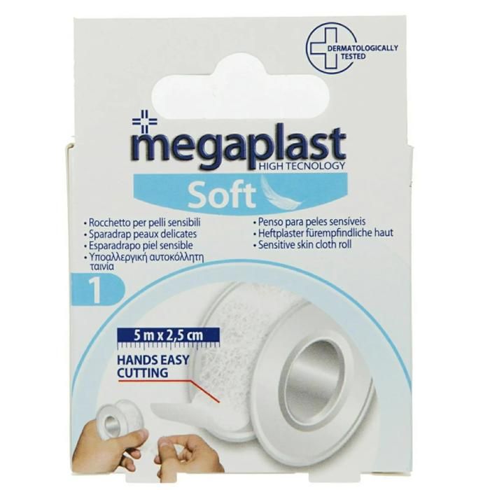 Soft Sparadraps Blanc Rouleau de 5m X 2,5cm