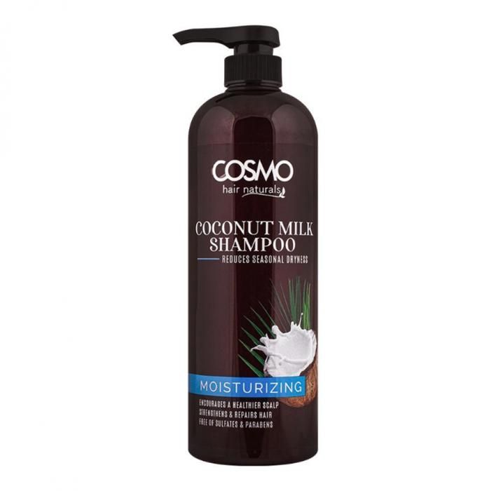 Shampooing au Lait de Coco Hydratant Cosmo Hair Naturals, sans Sulfates Ni Parabènes