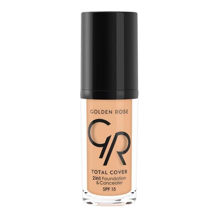 Fond de Teint 2 en 1 -Total Cover - N07 Naturel Médium - 30 Ml - Beige