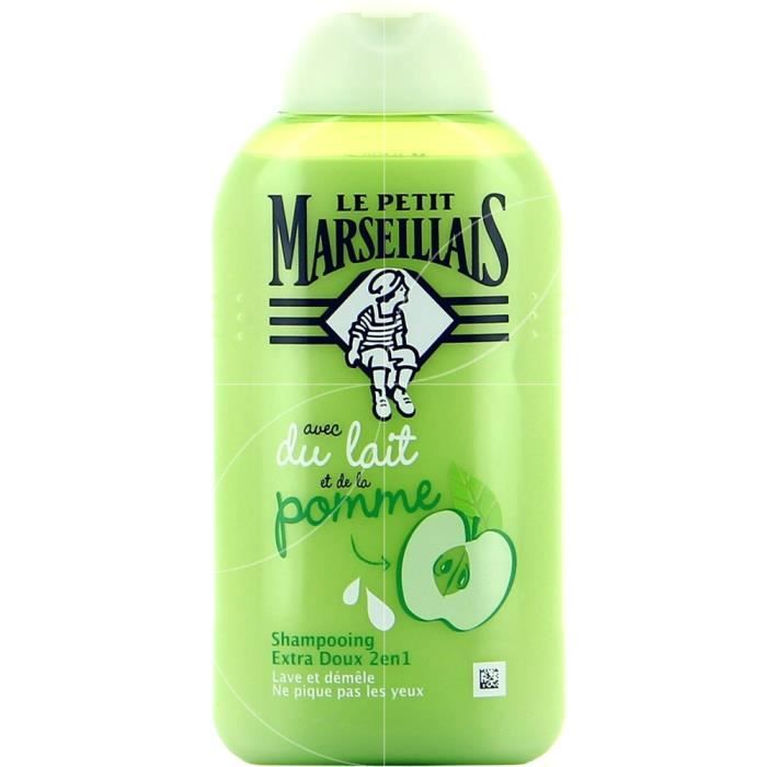 Shampooing 2 en 1 - le Petit Marseillais - Extra Doux - Lait de Pomme - 250ml - sans Alcool
