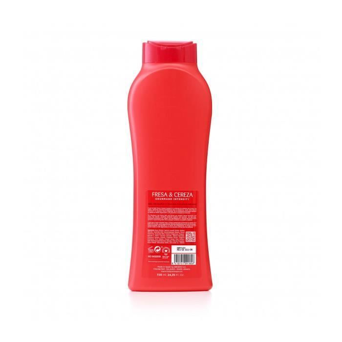 Gel Douche - Fraise et Cerise - 650 Ml - sans Parabène
