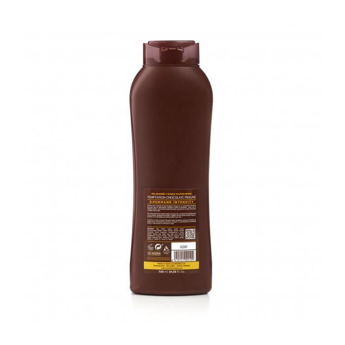 Gel Douche - Gourmandise Intense Chocolat Praliné - 650 Ml - sans Alcool - Mixte