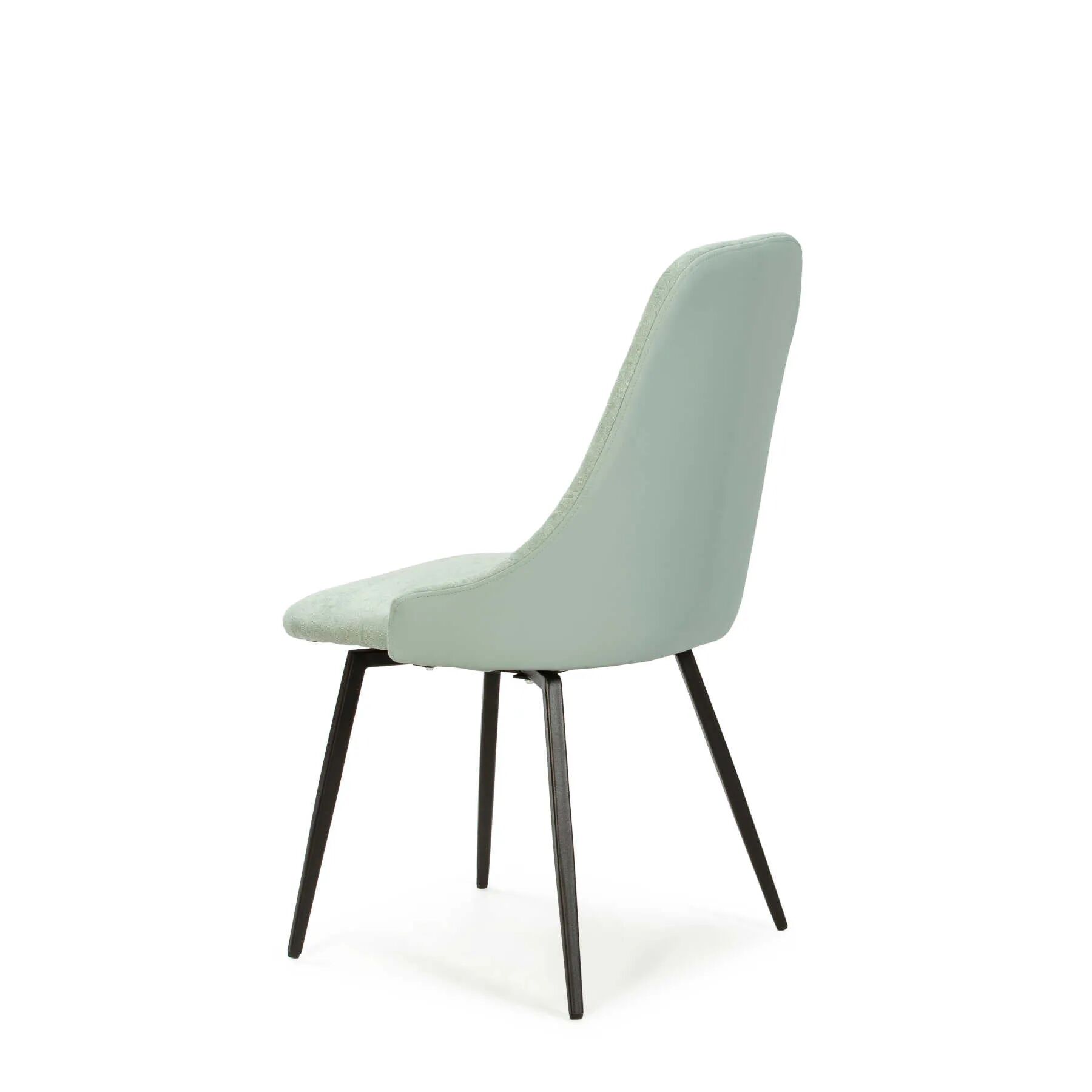 Elma Chaise Pivotante En Simili Cuir/tissu - Turquoise