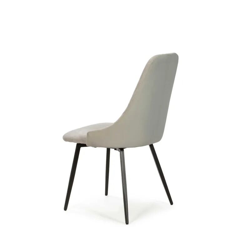 Elma Chaise Pivotante En Simili Cuir/tissu - Gris Claire thumbnail 3