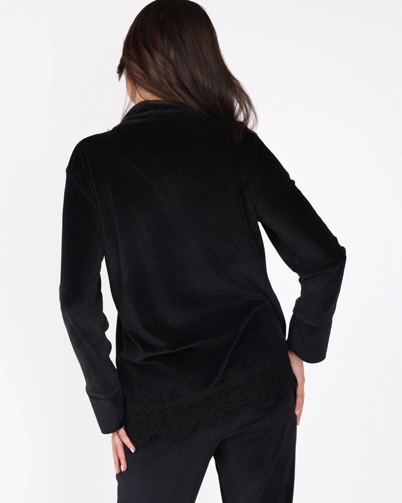 Ensemble Pyjama en Velours Dentelle | Collection Permanent Velour thumbnail 4