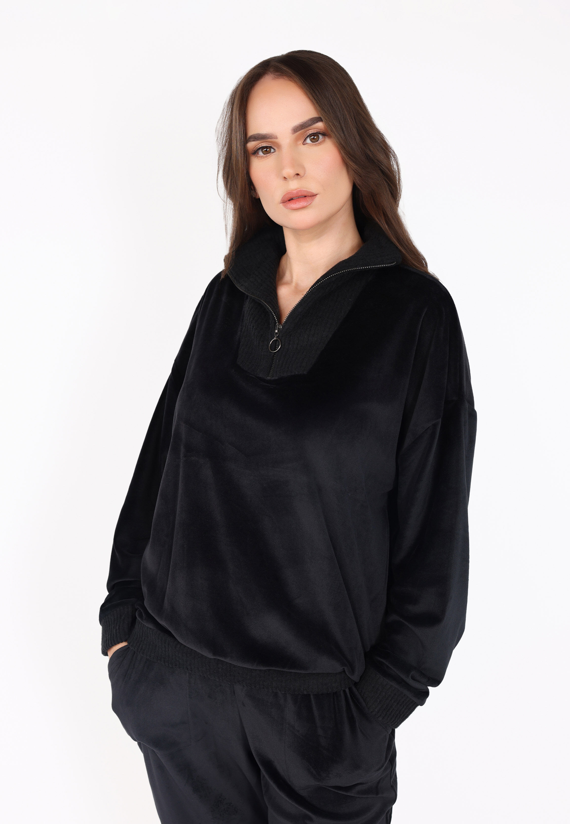 Pyjama Col Montant Zippé | Collection Velvet MLC thumbnail 3