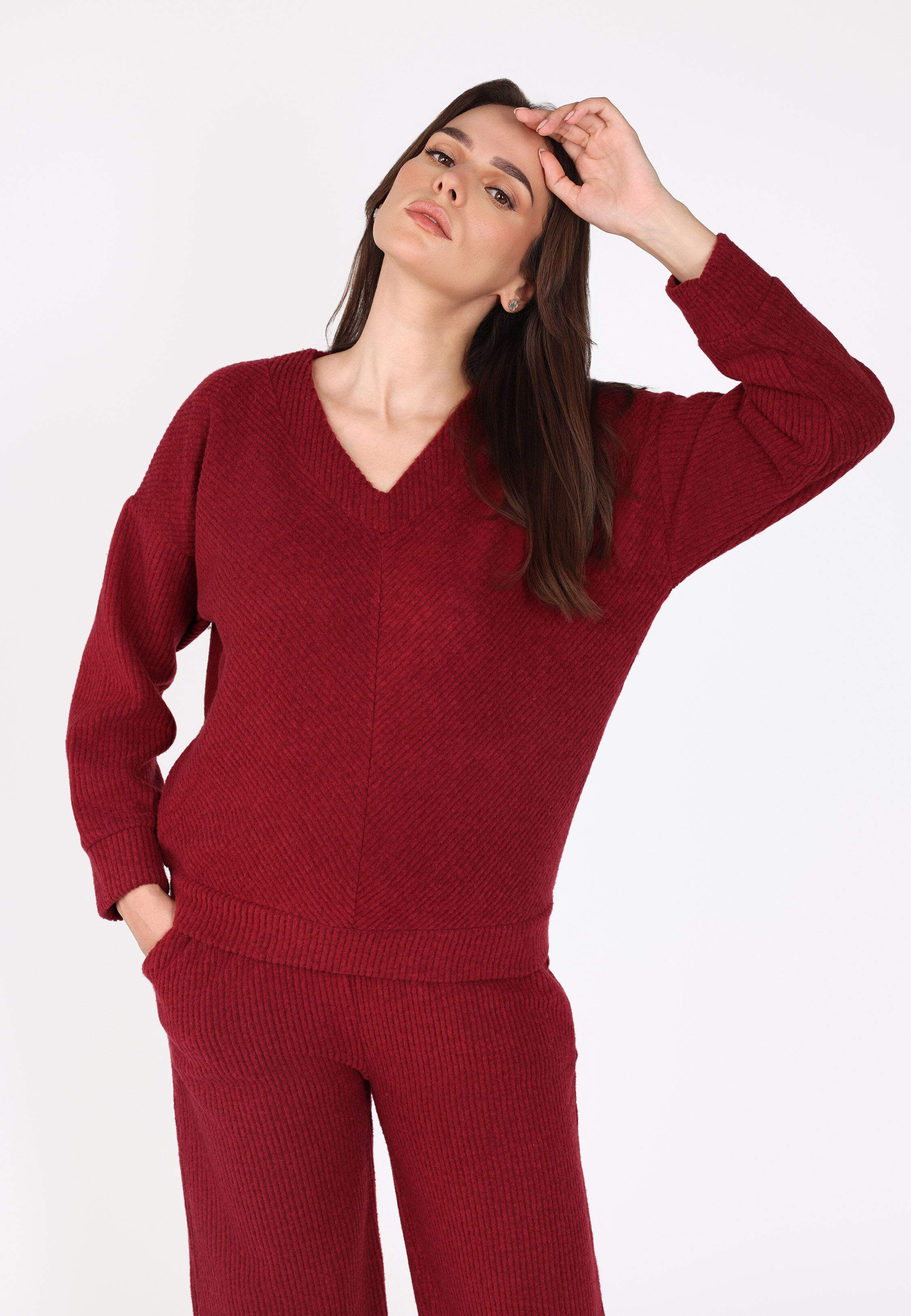 Ensemble Pyjama Côtelé Col V thumbnail 3