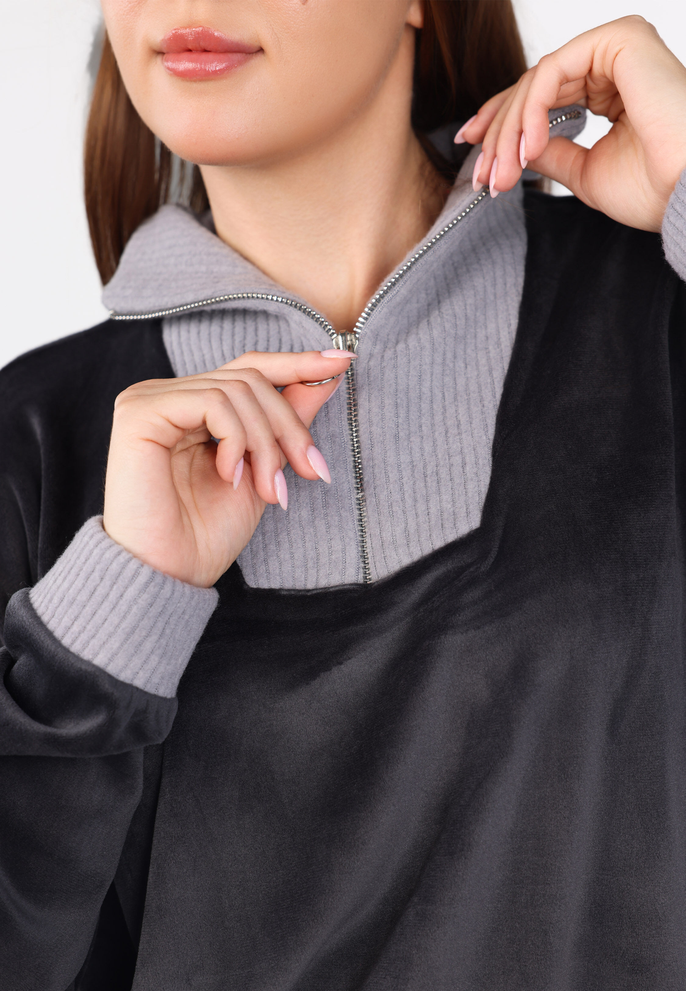 Pyjama Col Montant Zippé | Collection Velvet MLC thumbnail 4