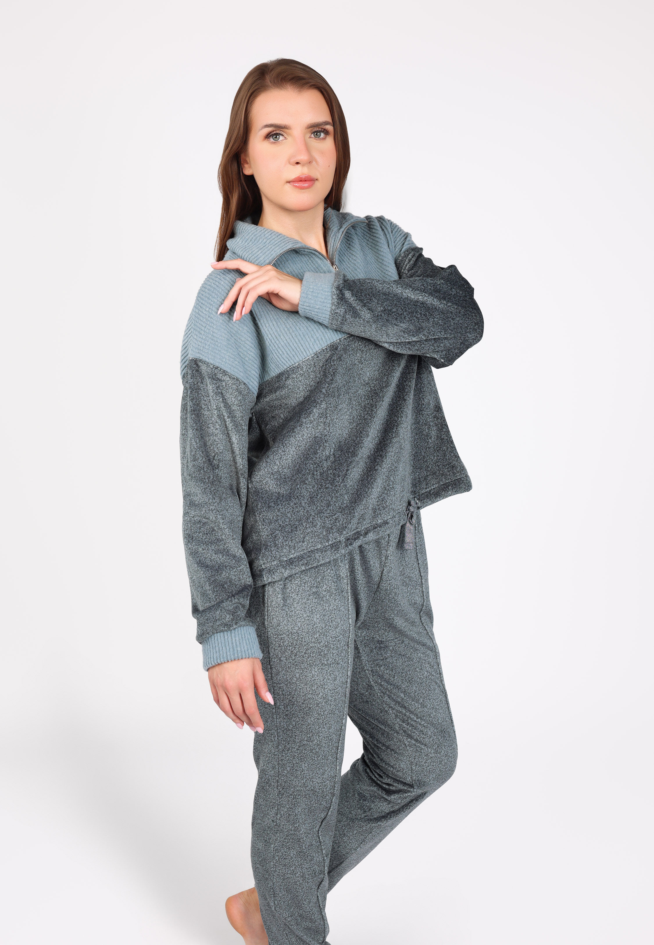 Pyjama à Col Montant Zippé | Collection Velvet MLC