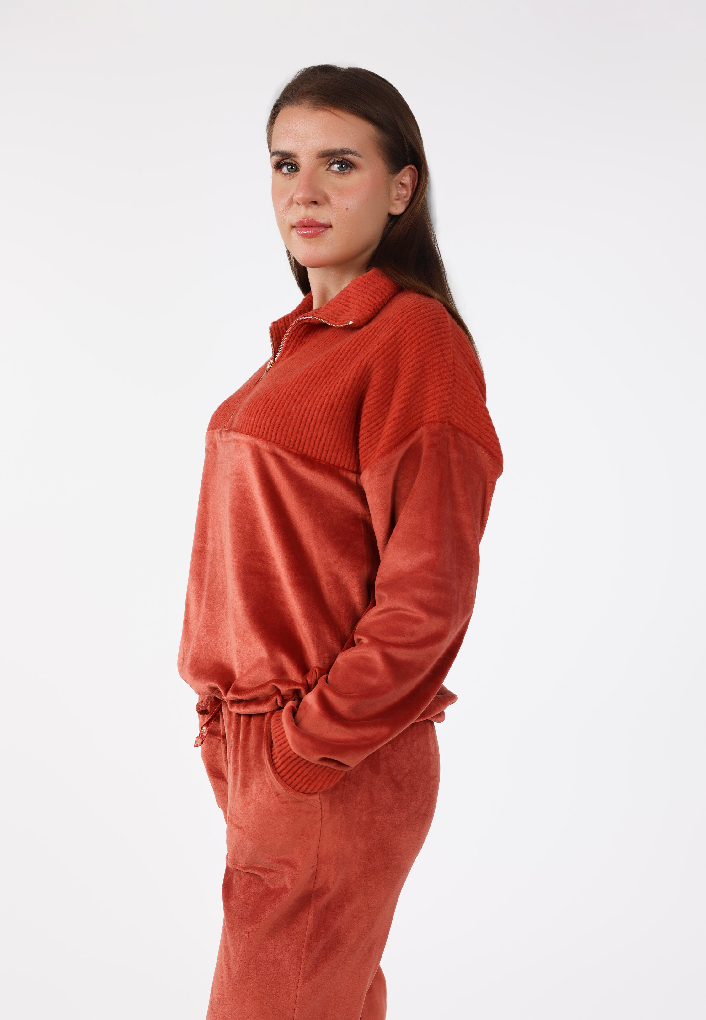 Pyjama à Col Montant Zippé | Collection Velvet MLC