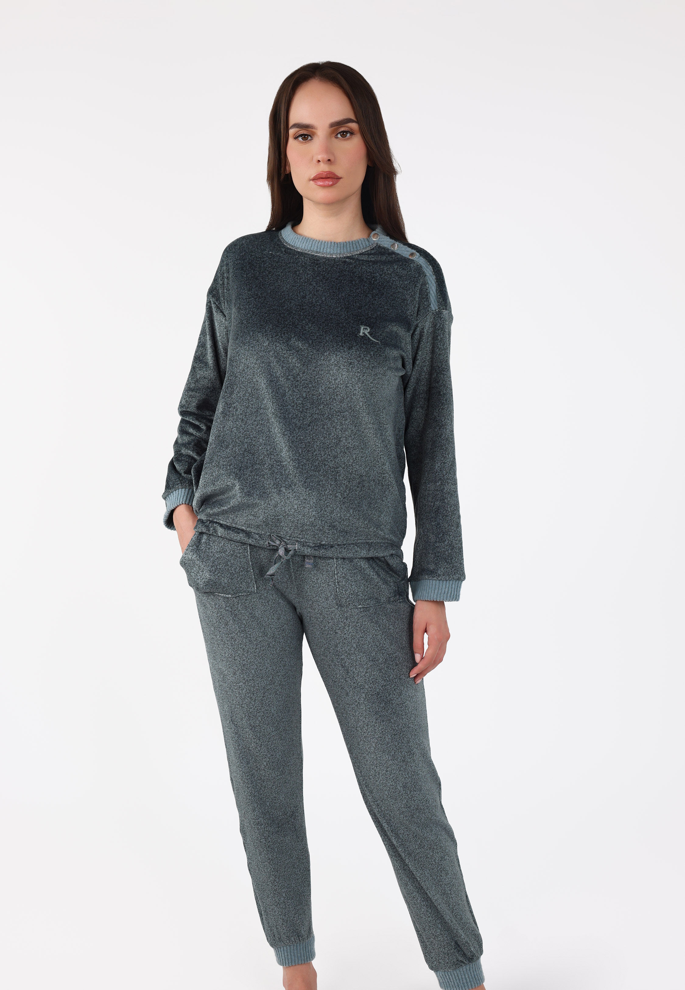 Ensemble Pyjama à Boutons Epaule | Collection Velvet MLC thumbnail 1