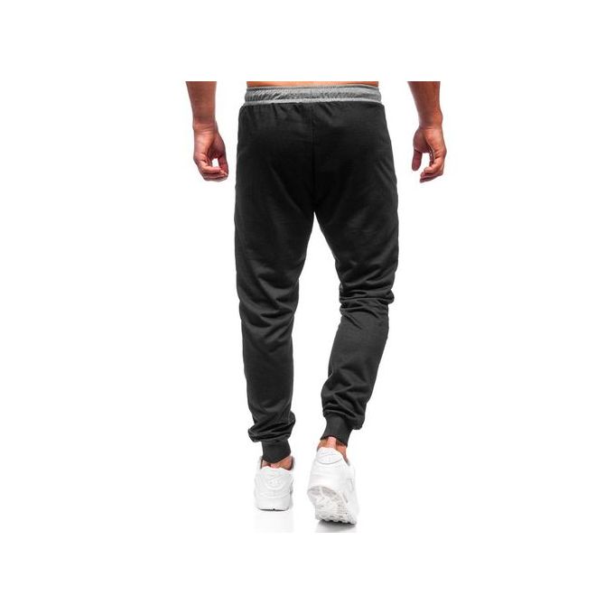 Pantalon Sportif pour Homme Noir et Gris Simple thumbnail 2