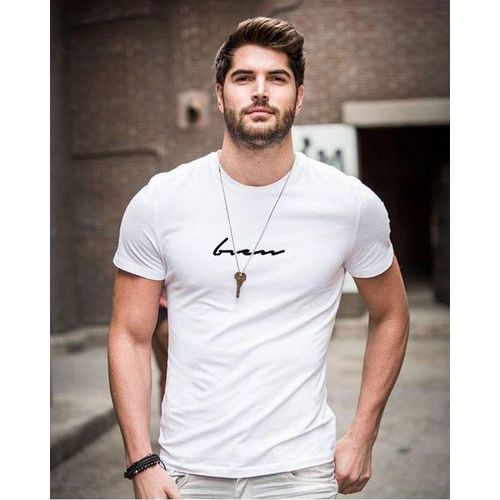 T-shirt Homme Blanc Ori bien Signature