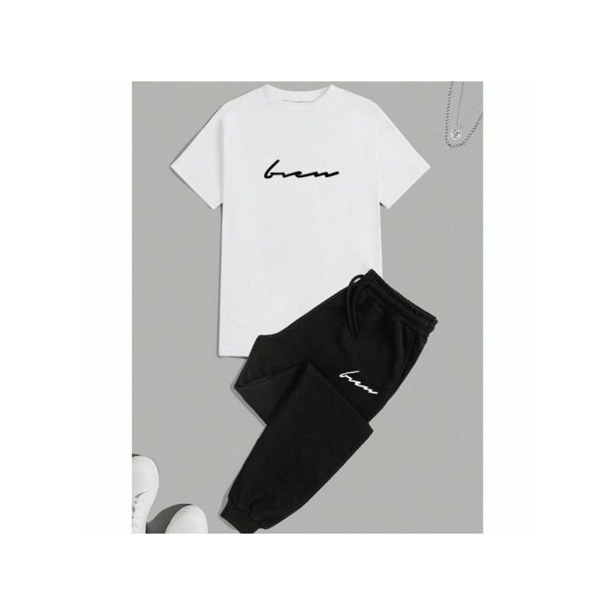 Ensemble Pantalon et T-shirt Noir et Gris pour Homme