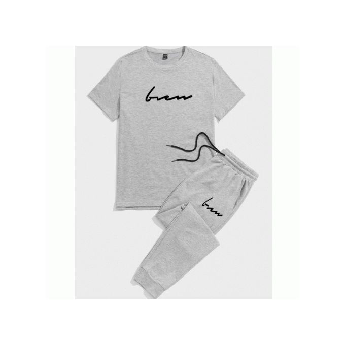 Ensemble Pantalon et T-shirt Gris pour Homme
