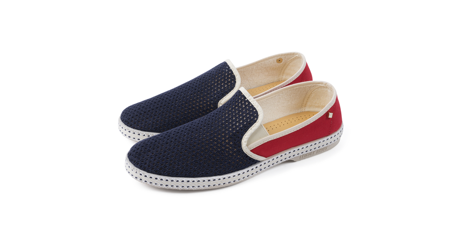 Chaussures couleur marine et rouge thumbnail 3