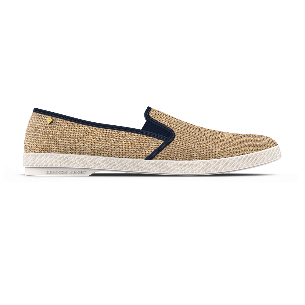 CHAUSSURES REVIERAS NUDUDE RAFFIA NUDUDE MARINE