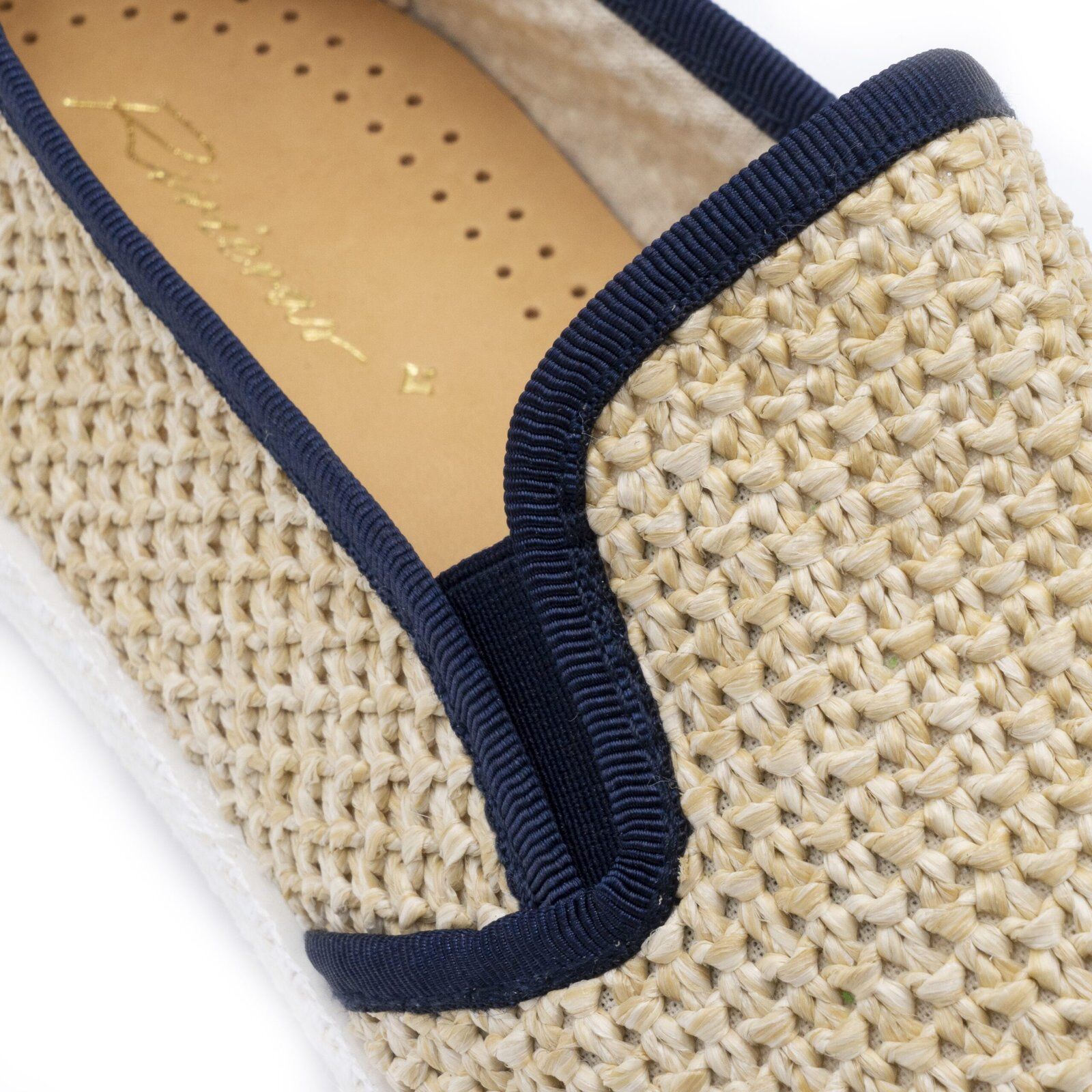 CHAUSSURES REVIERAS NUDUDE RAFFIA NUDUDE MARINE