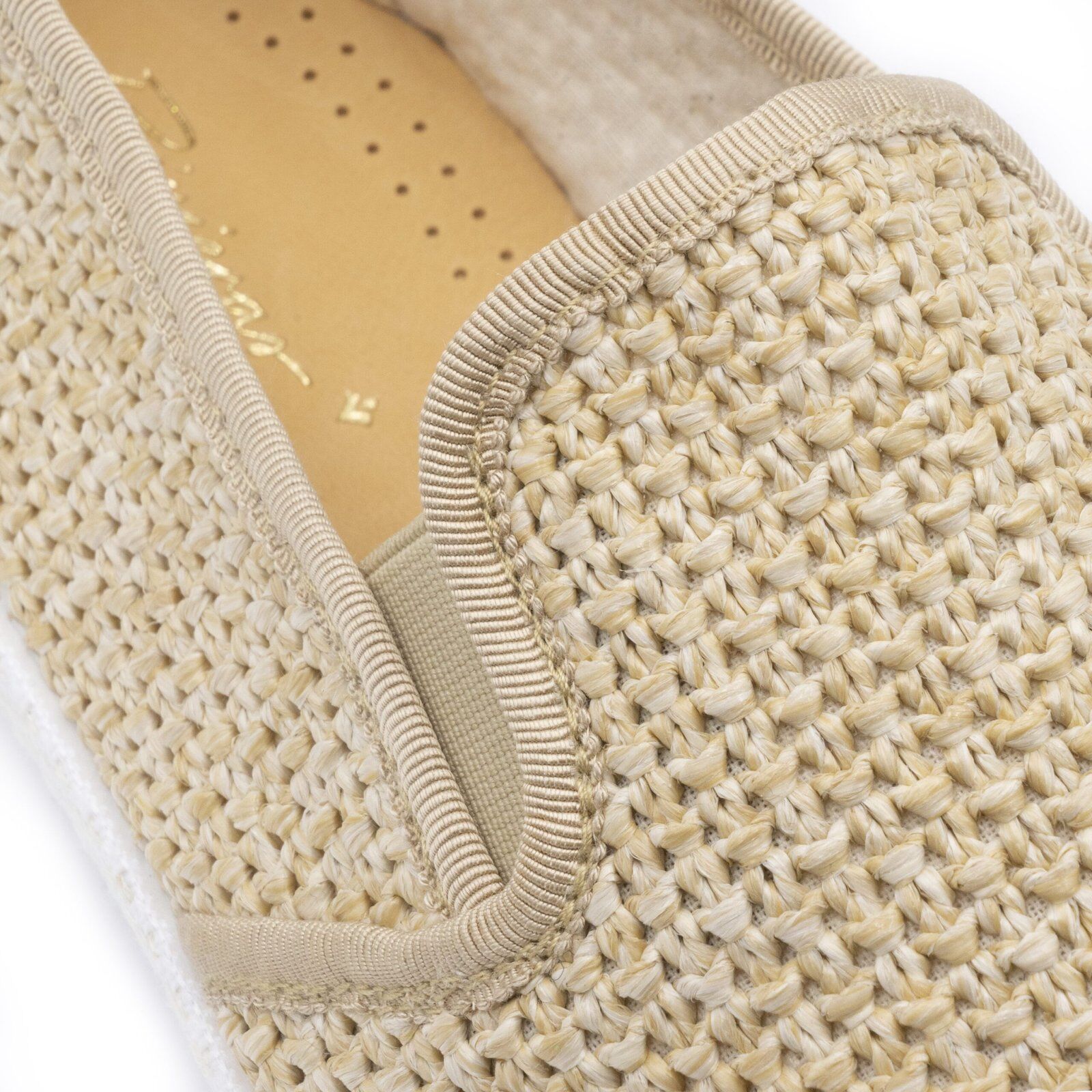 CHAUSSURES REVIERAS NUDUDE RAFFIA NUDUDE BEIGE thumbnail 3