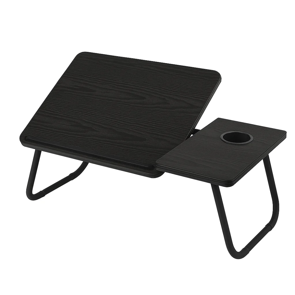 Table de Lit Portable avec Porte-Gobelet – Pliable