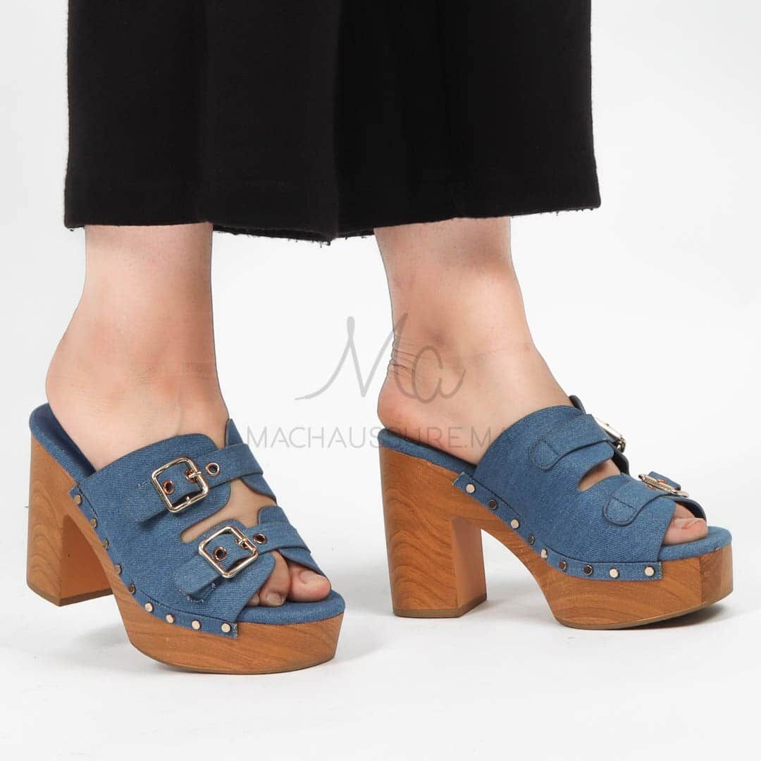 Ortensia - Sandales À Talon En Jeans thumbnail 1