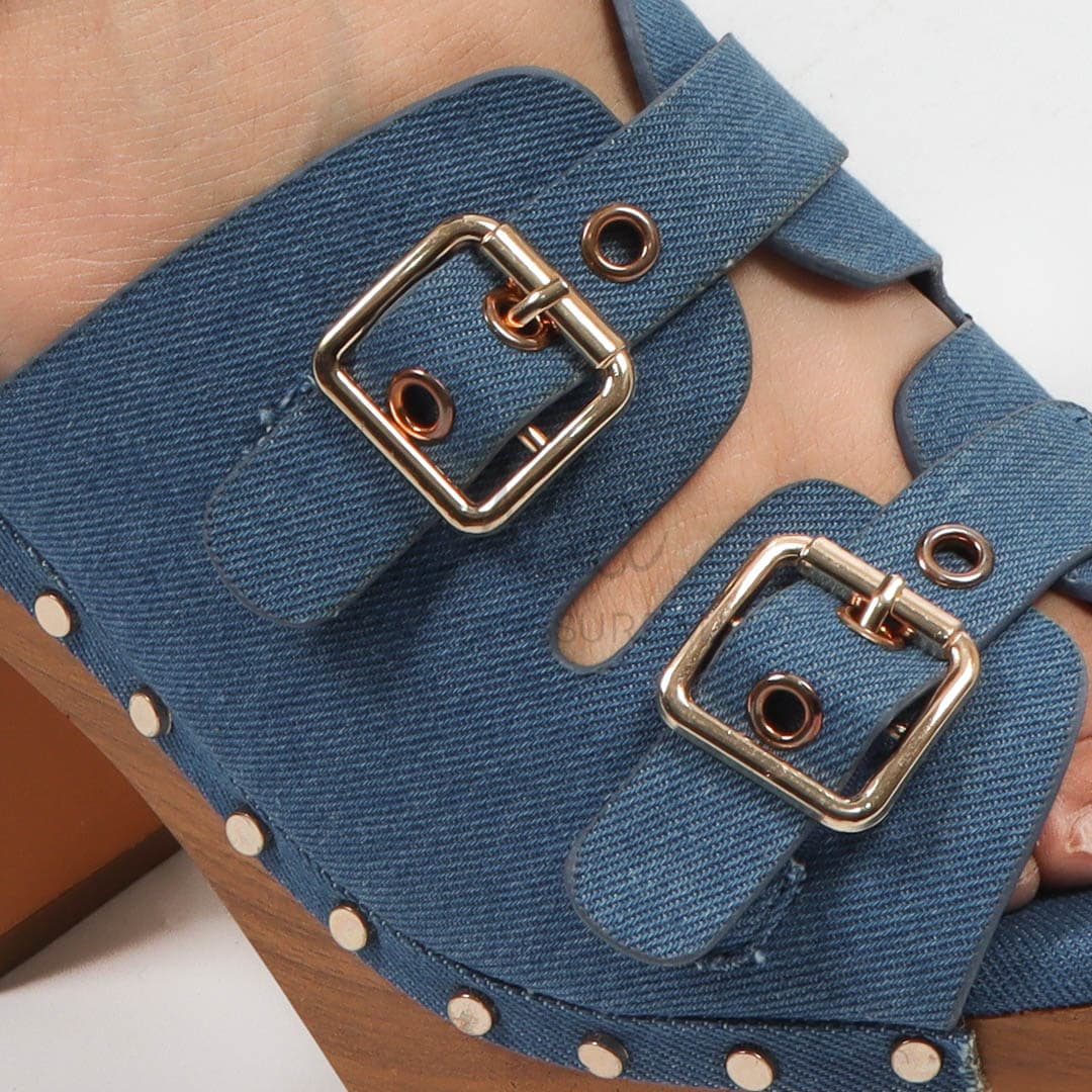 Ortensia - Sandales À Talon En Jeans thumbnail 2