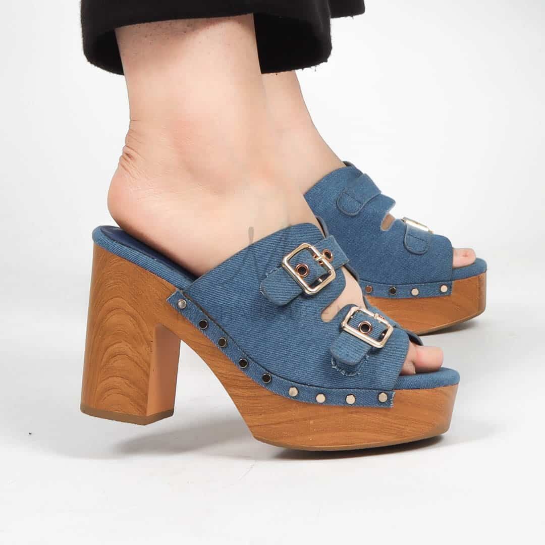 Ortensia - Sandales À Talon En Jeans thumbnail 3