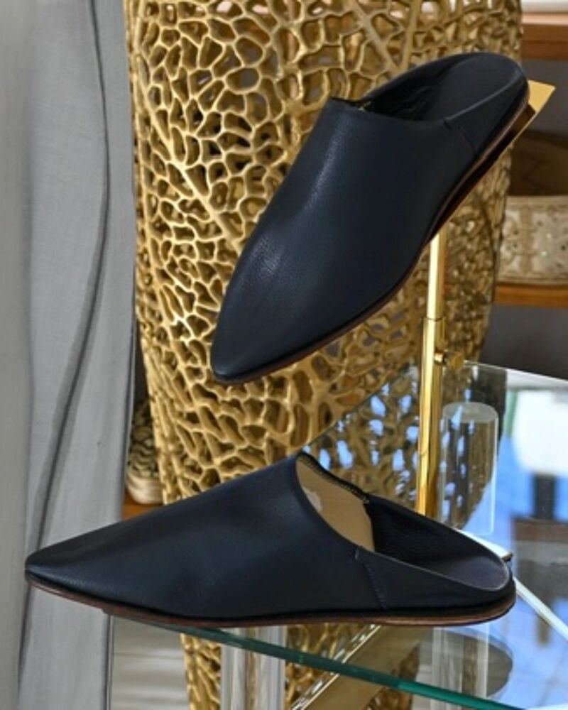 Babouches Bleu Métallique