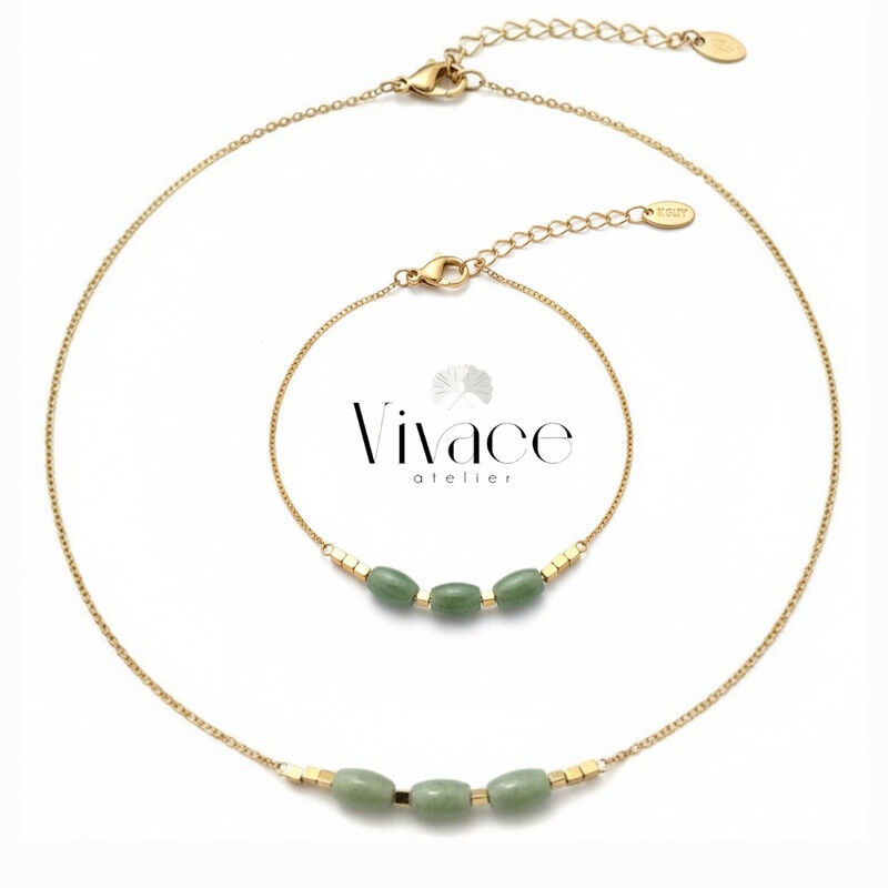 Ensemble Vivace Lune Perle Verte