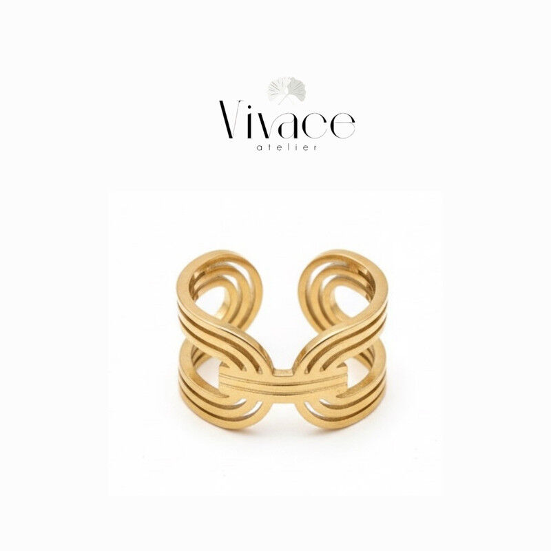 Bague Vivace Ajustable Harmonie Dorée