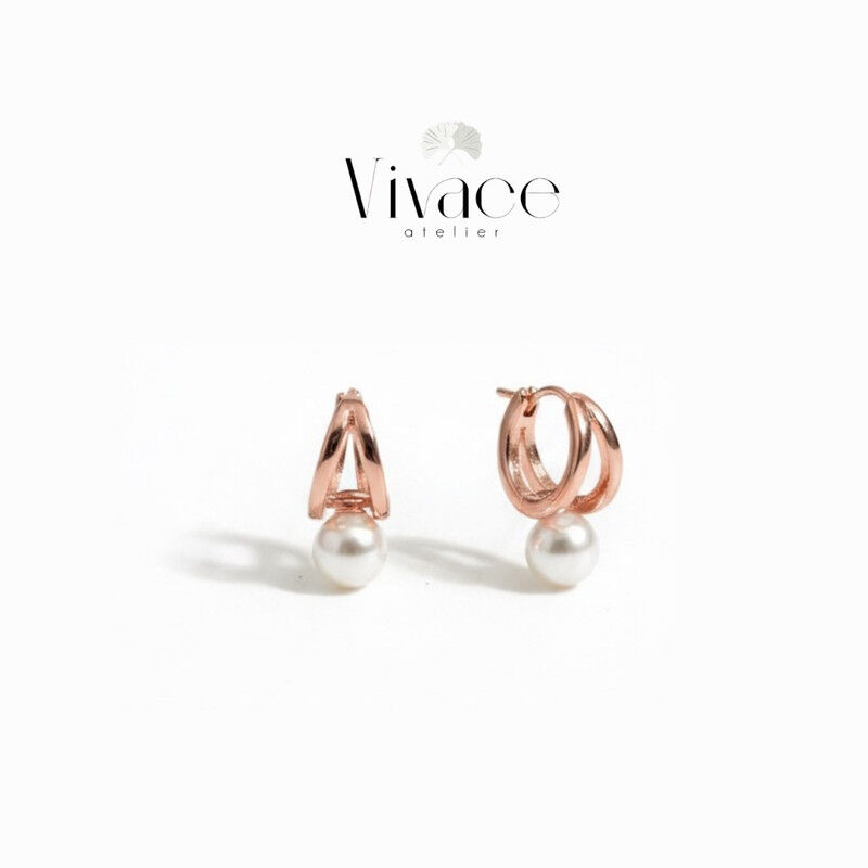 Boucles d’oreilles Vivace Perle de Rose