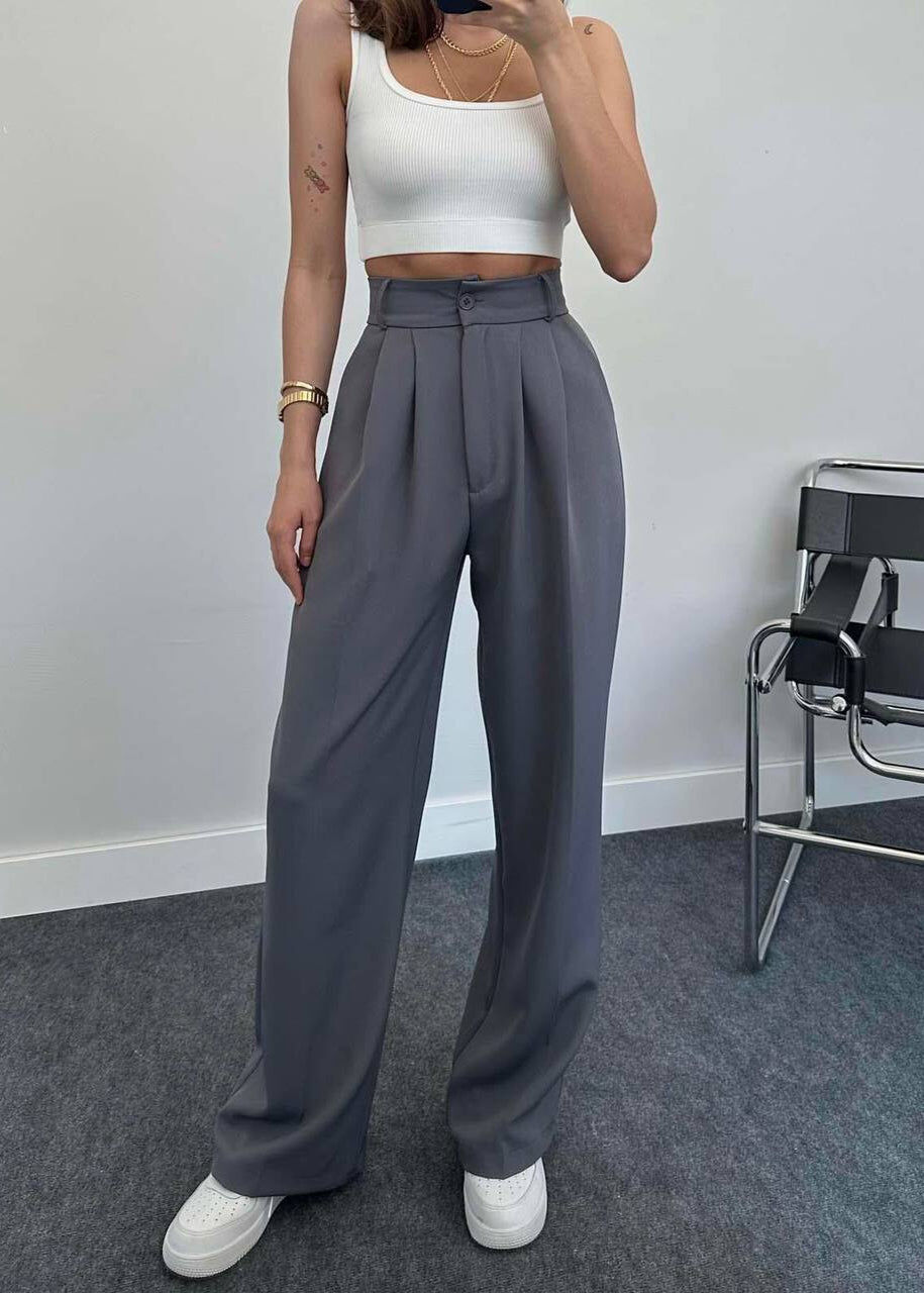 Pantalon palazzo taille haute