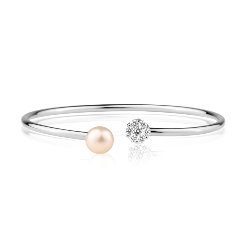 Bracelet jonc en Argent 925 Rh & F