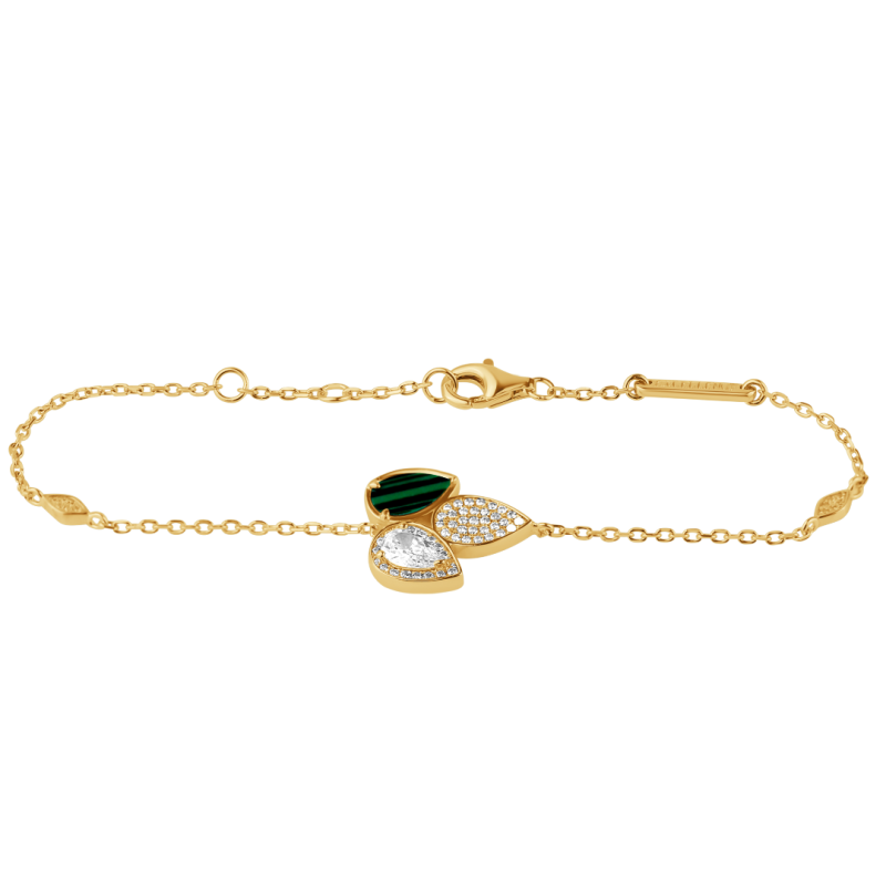 Gourmette Tulipe Plaqué Or 18K 3Mic & MLK