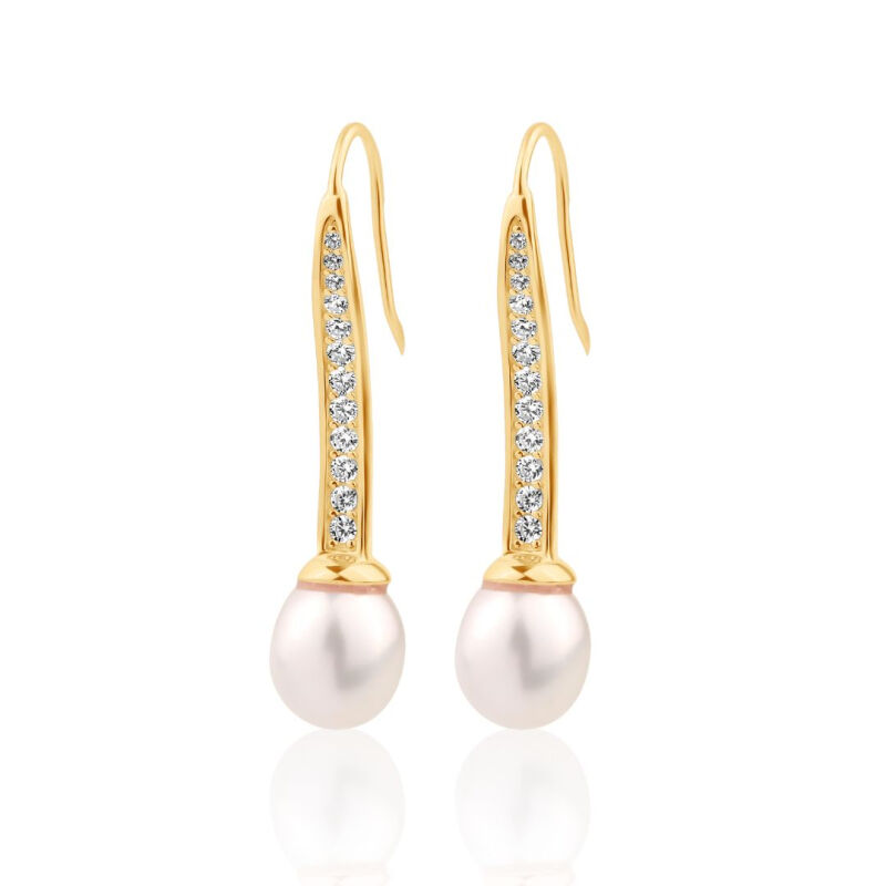 Boucles doreilles crochet Excellence Plaqué Or 18K 3Mic & FWP